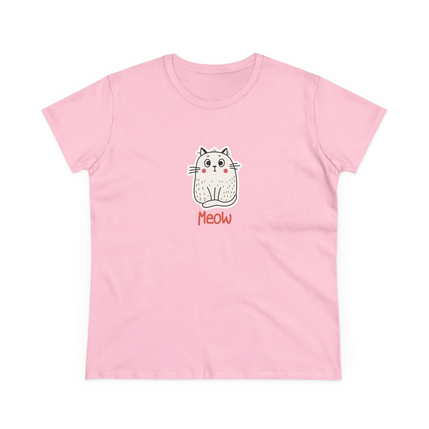 Loki The Cat. Meow. Women's Midweight Cotton Tee