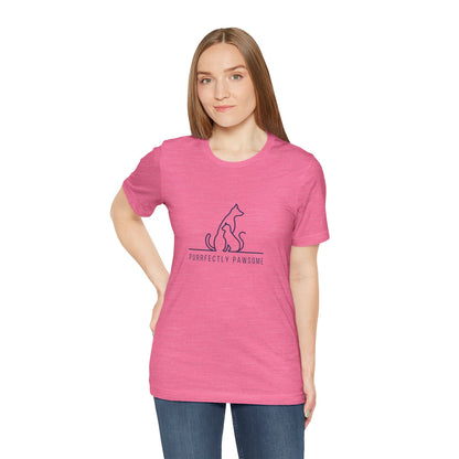 Purrfectly Pawsome. Unisex Jersey Short Sleeve Tee