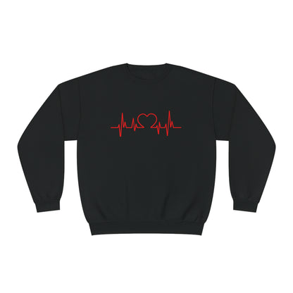 I Love You Heart Beat. Unisex NuBlend® Crewneck Sweatshirt