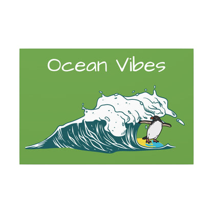 Ocean Vibes. Green Canvas Gallery Wraps