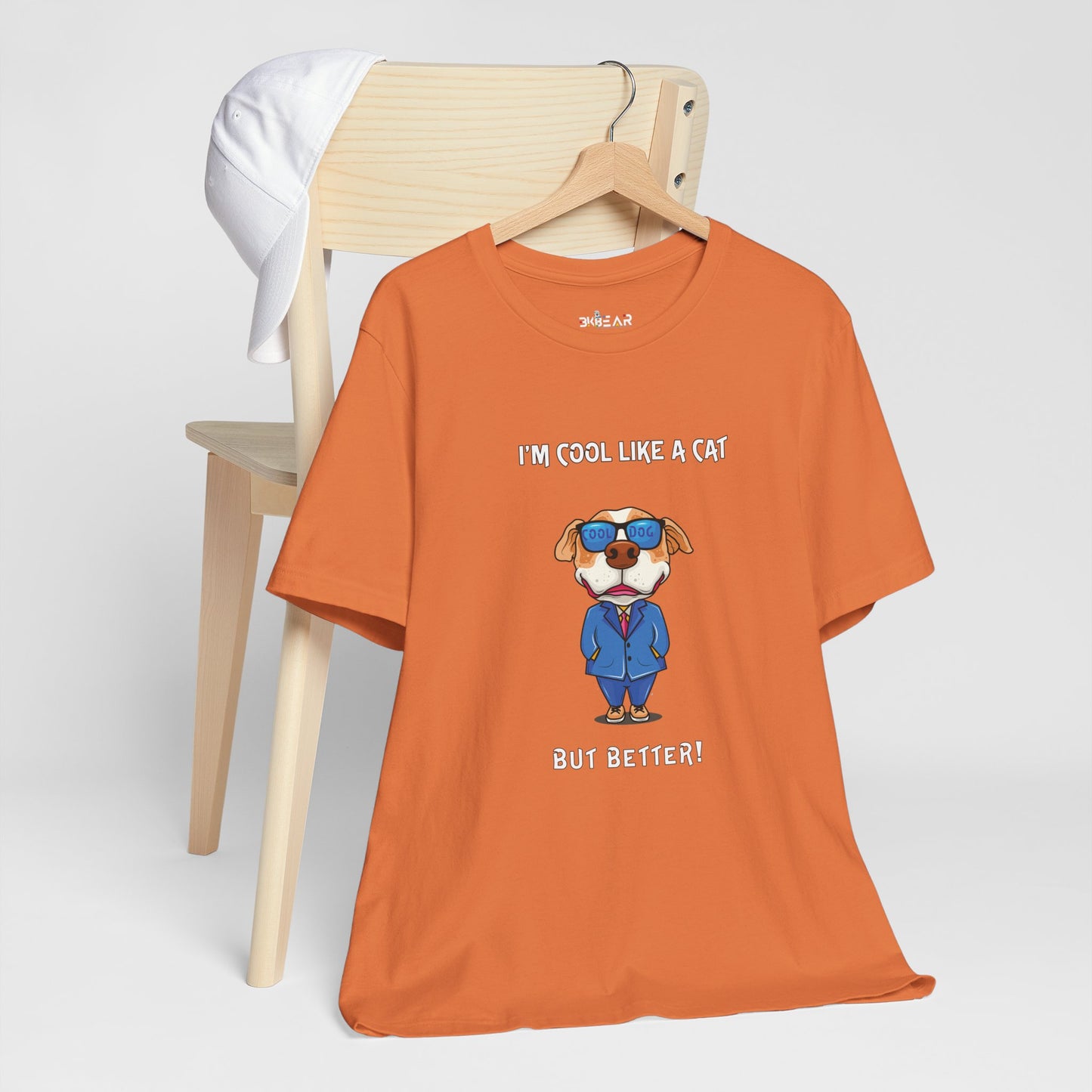 Chuck The Cool Dog. Unisex Jersey Short Sleeve Tee