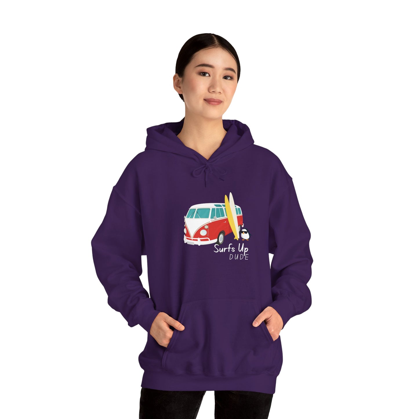 Surfs Up Dude. Unisex Heavy Blend™ Hooded Sweatshirt