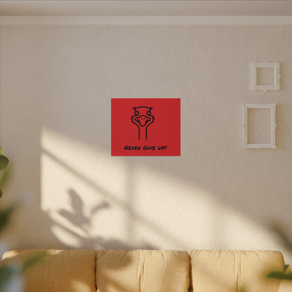 Oscar The Ostrich and JimmyV Never Gave Up. Canvas Gallery Wraps