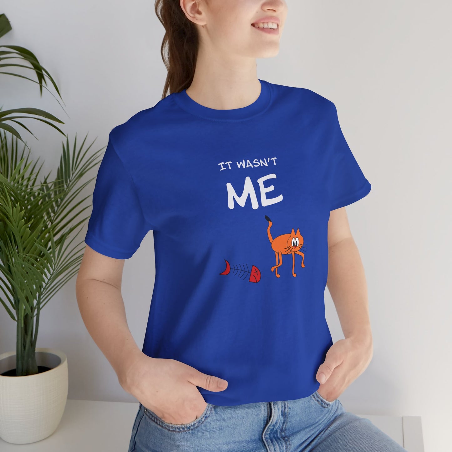 Leo The Cat Didn't Do It. Unisex Jersey Short Sleeve Tee
