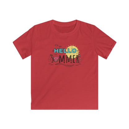 Hello Summer.  Kids Softstyle Tee