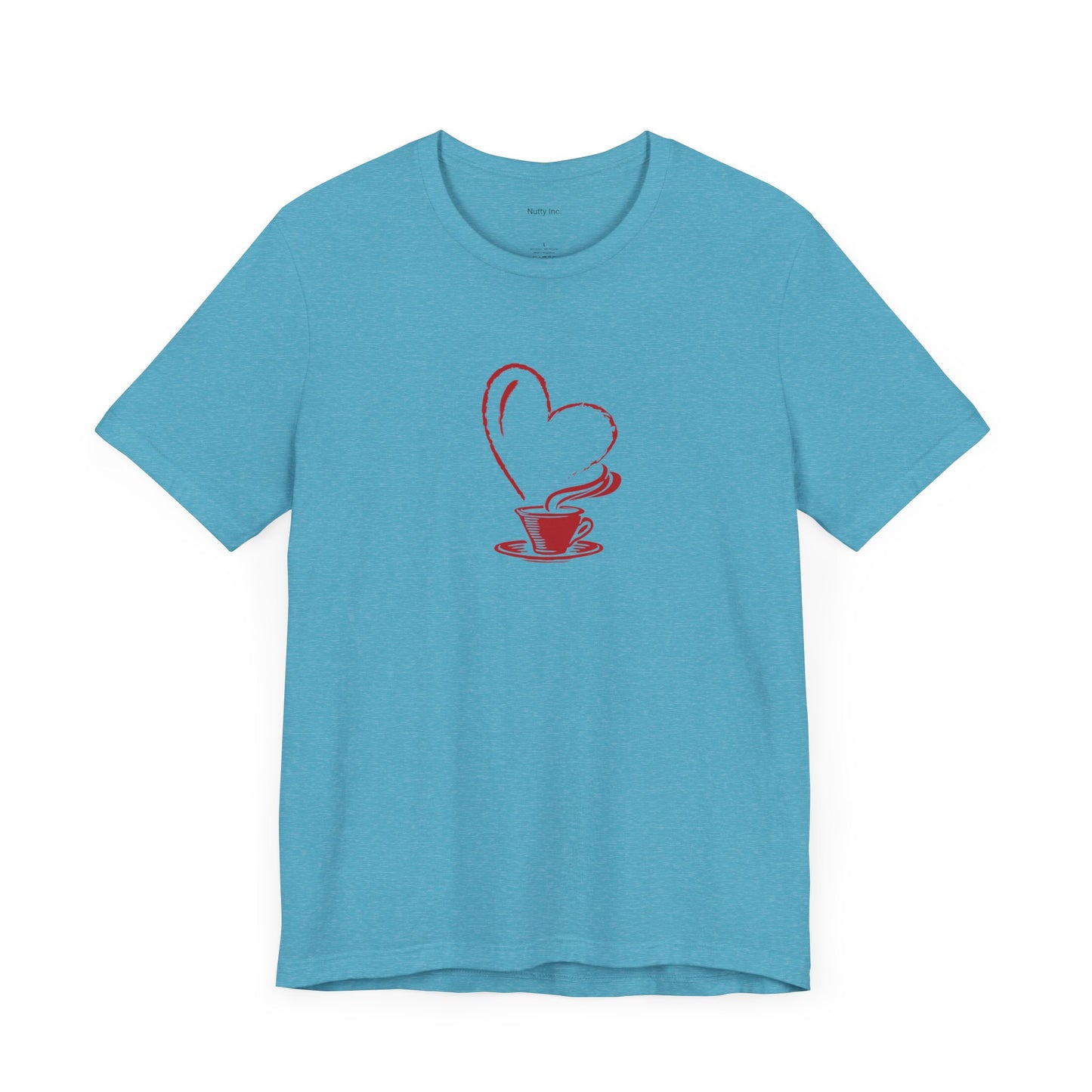 I Heart Coffee. Red. Unisex Jersey Short Sleeve Tee