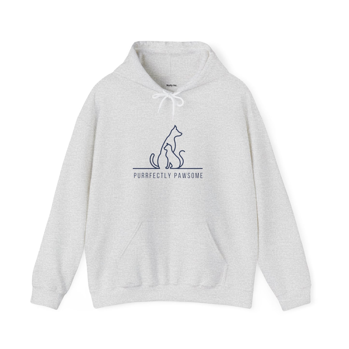 Purrfectly Pawsome Dog an Cat Silhouette. Unisex Hooded Sweatshirt.