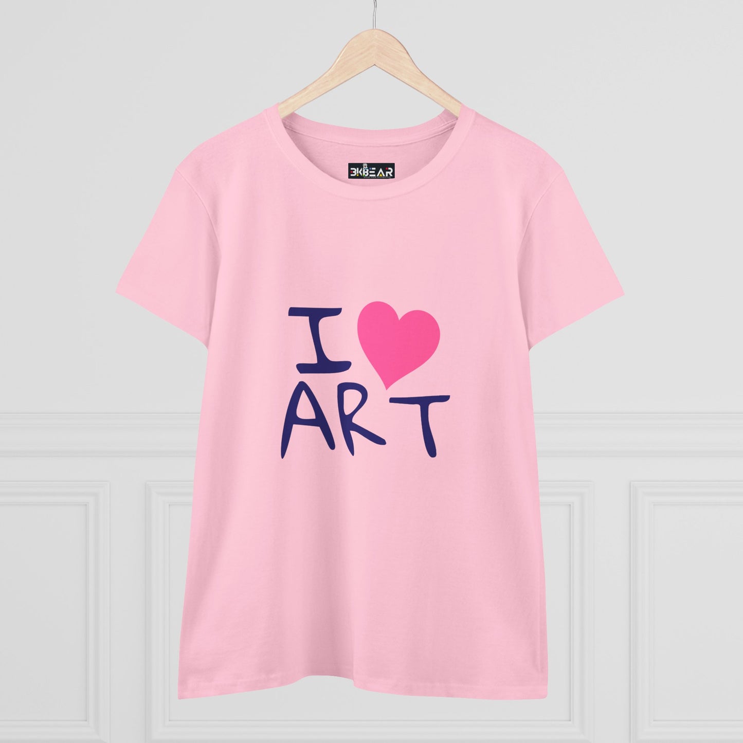 I Love Art. Women's Midweight Cotton Tee