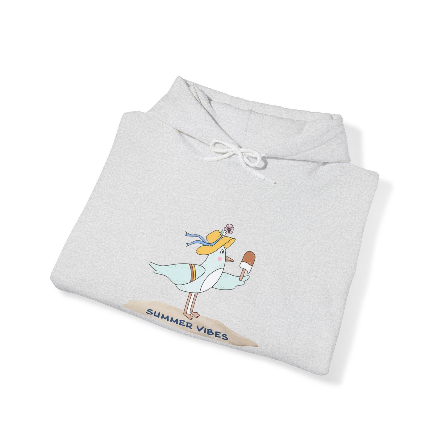 Regal Seagull Summer Vibes. Unisex Hooded Sweatshirt.