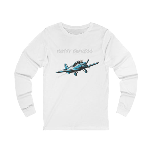 Nutty's Express Delivery. Always On-Time.  Unisex Jersey Long Sleeve Tee.