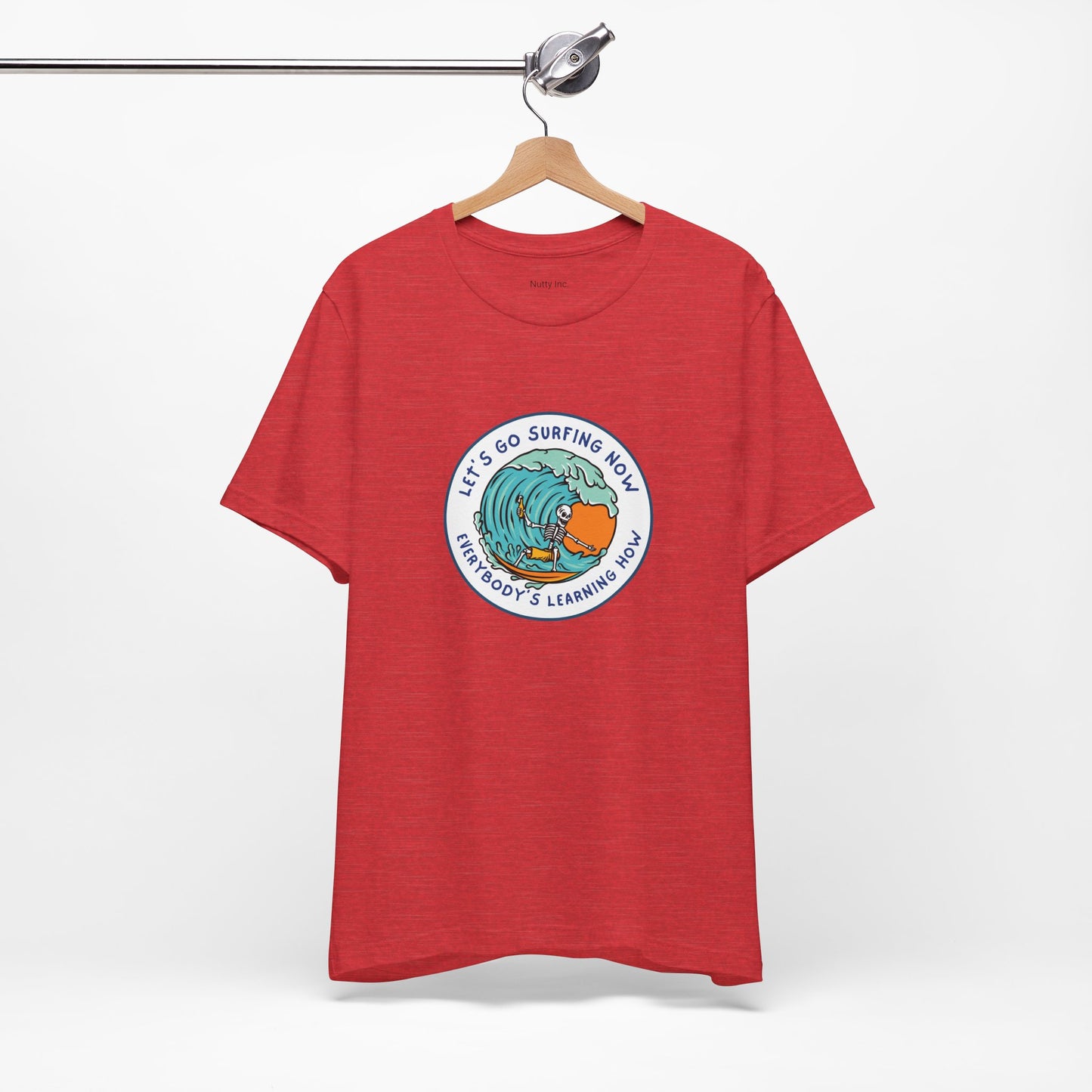 Let's Go Surfing Now. Everybody's Learning How. Unisex Jersey Short Sleeve Tee