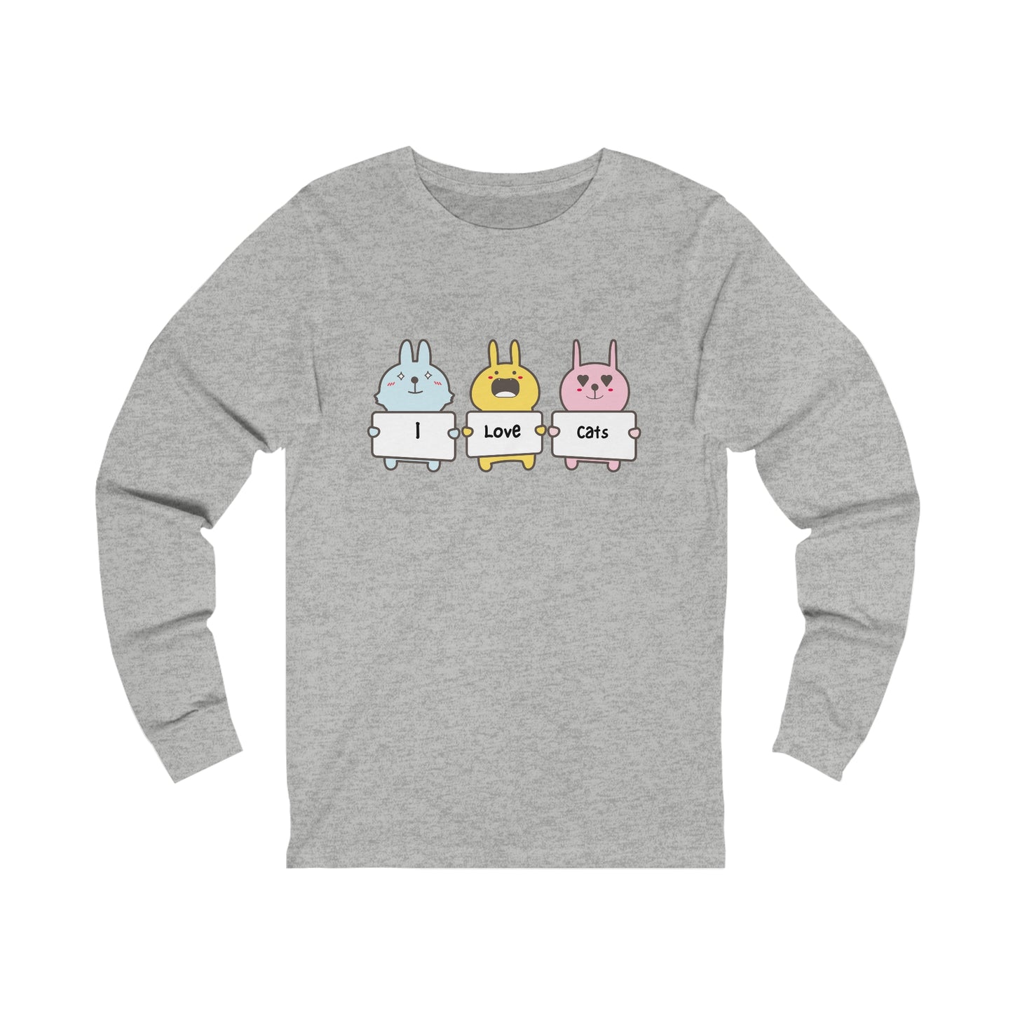 I Love Cats. Unisex Jersey Long Sleeve Tee