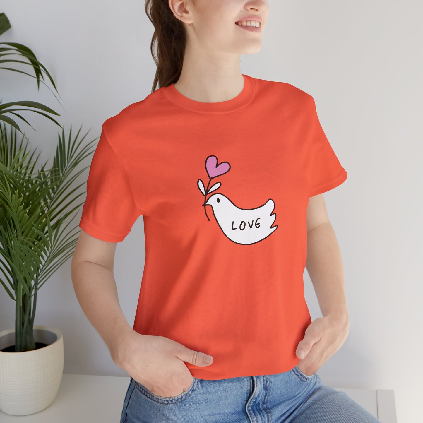Love. Dove. Unisex Jersey Short Sleeve Tee
