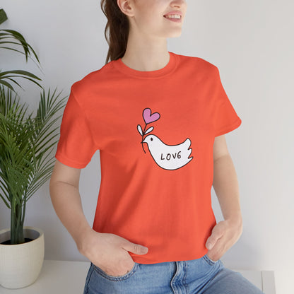 Love. Dove. Unisex Jersey Short Sleeve Tee