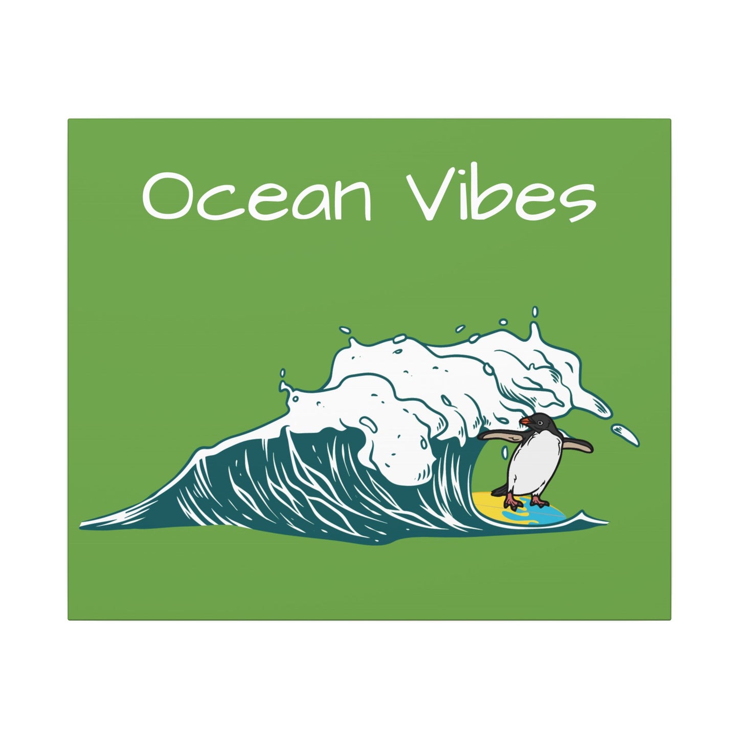 Ocean Vibes. Green Canvas Gallery Wraps