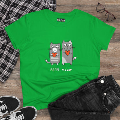 Happy Cat's. Prrr Meow. Women's Midweight Cotton Tee