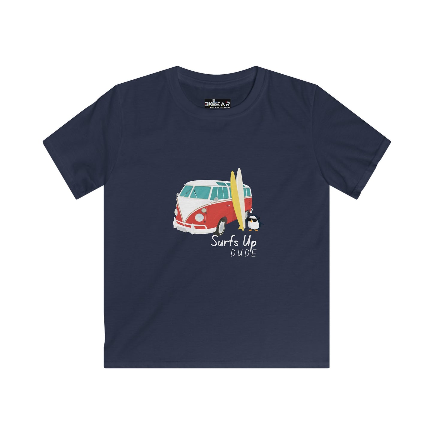 Surf's Up Dude. Kids Softstyle Tee