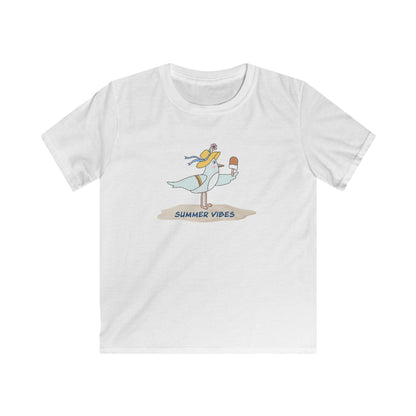 Regal Seagull Summer Vibes. Kids Softstyle Tee