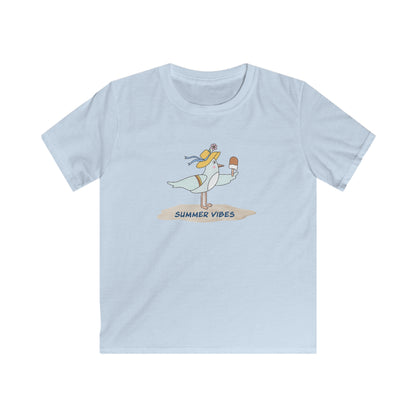 Regal Seagull Summer Vibes. Kids Softstyle Tee