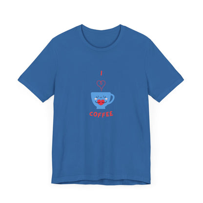 I Love Coffee. Heart. Unisex Jersey, short Sleeve Tee