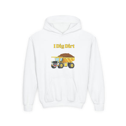 I Dig Dirt. Kids Hoodie