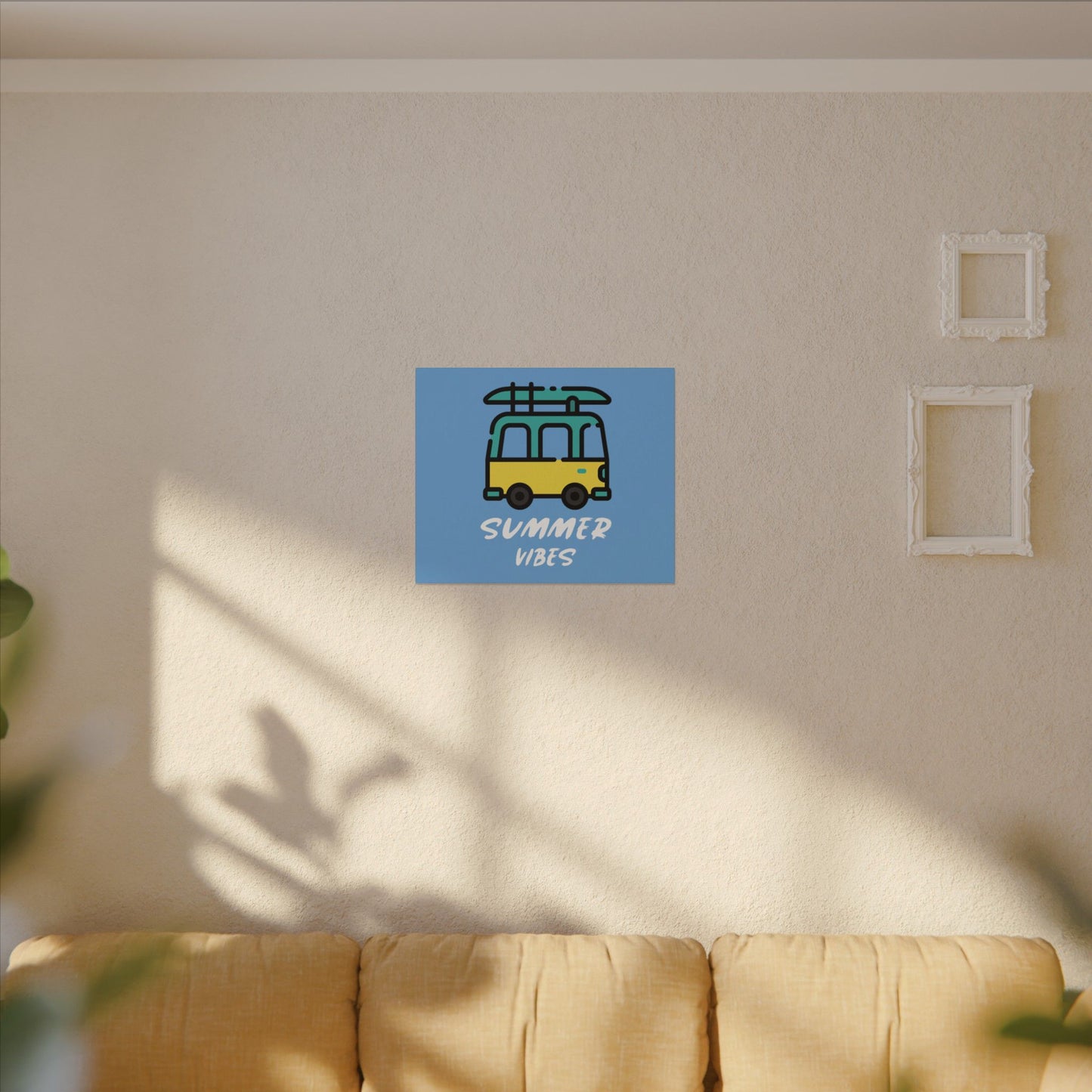 Summer Vibes Canoe on Van. Canvas Gallery Wraps