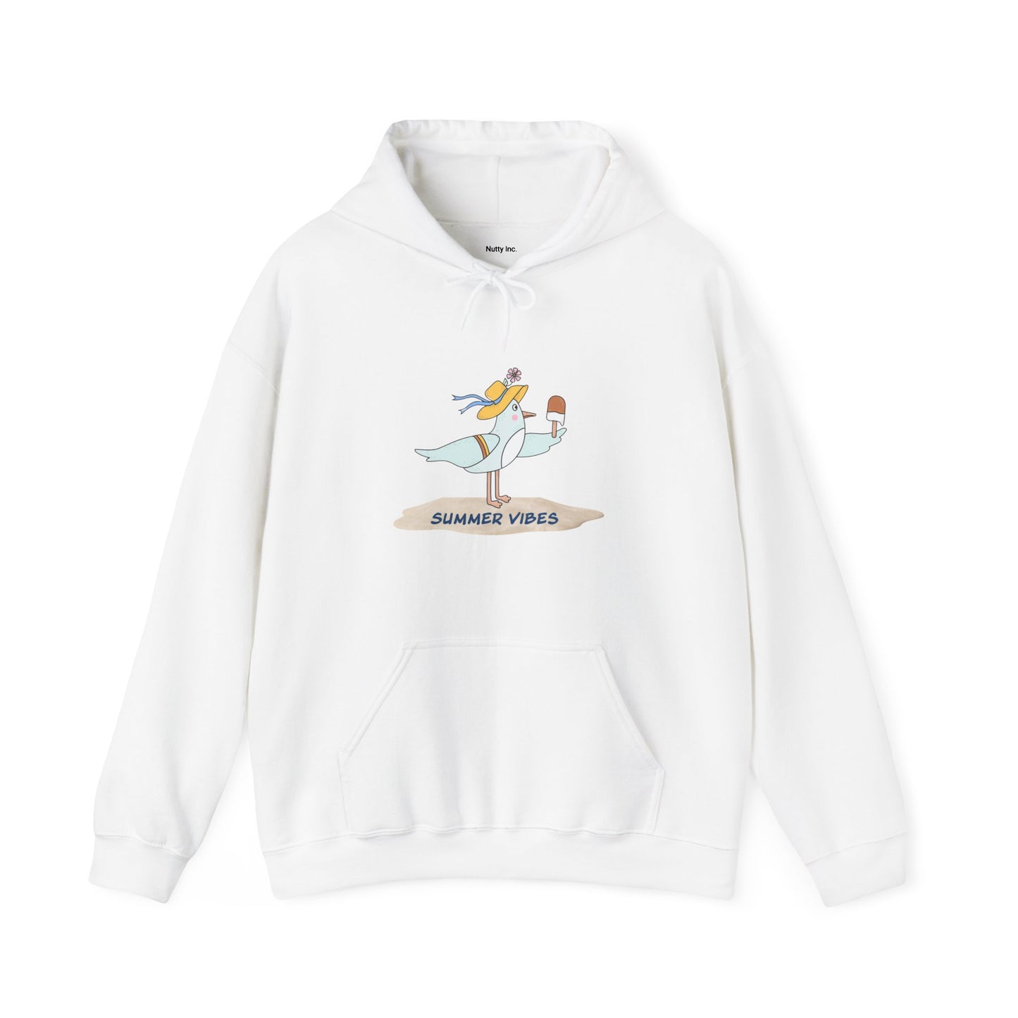 Regal Seagull Summer Vibes. Unisex Hooded Sweatshirt.