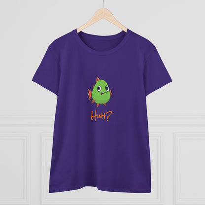 Fish In Total Disbelief. Women's Midweight Cotton Tee