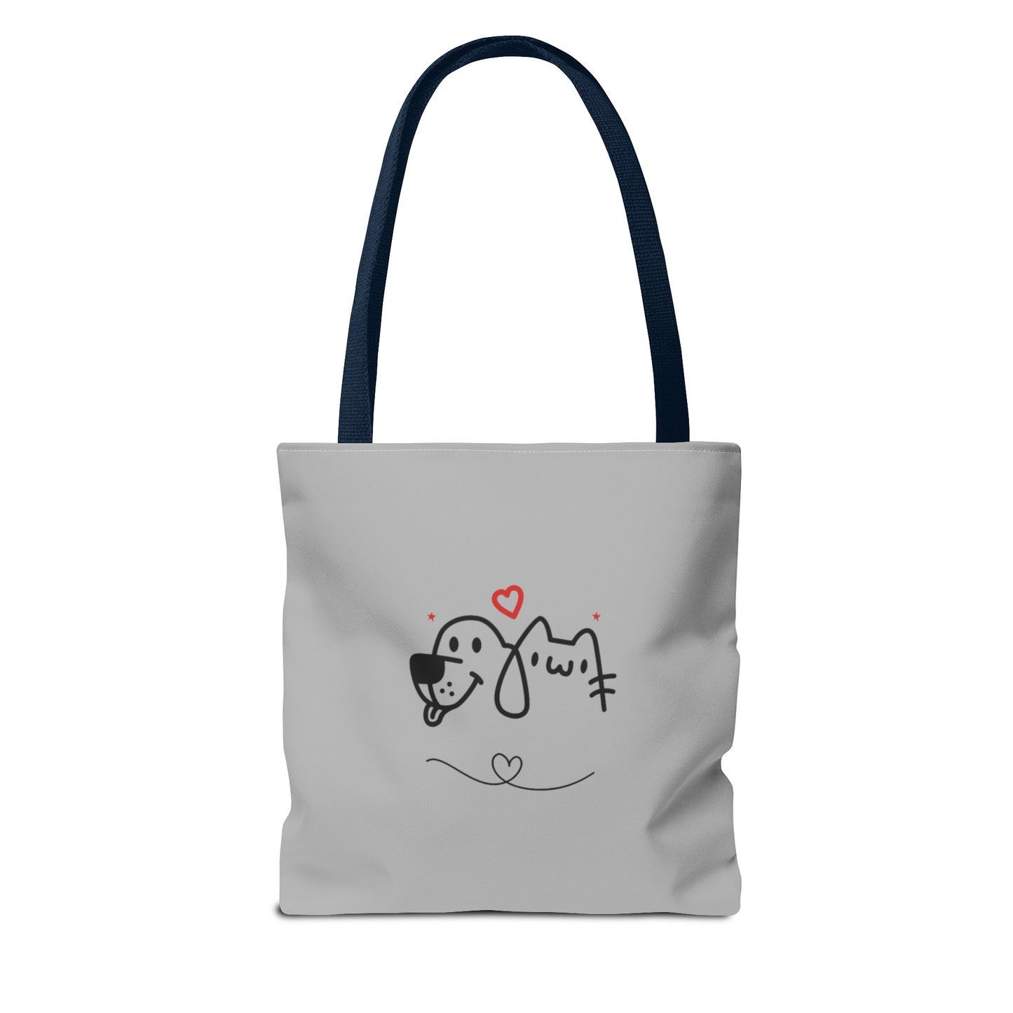 Puppy Love. Grey Tote Bag (AOP)