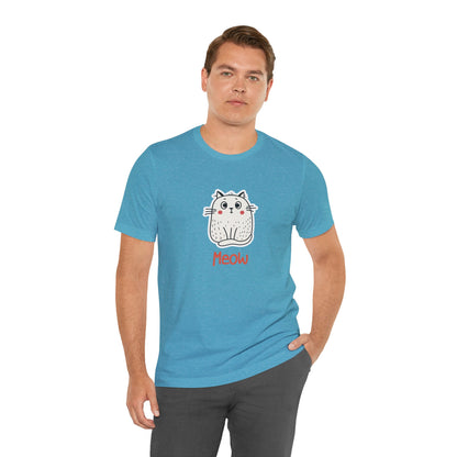 Loki The Cat. Meow. Unisex Jersey Short Sleeve Tee