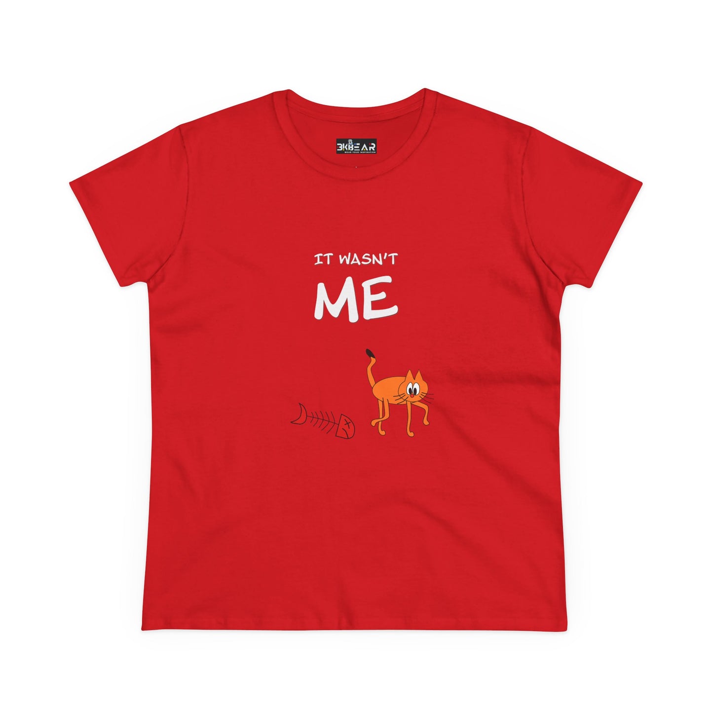 Leo The Cat Didn't Do It. Women's Midweight Cotton Tee