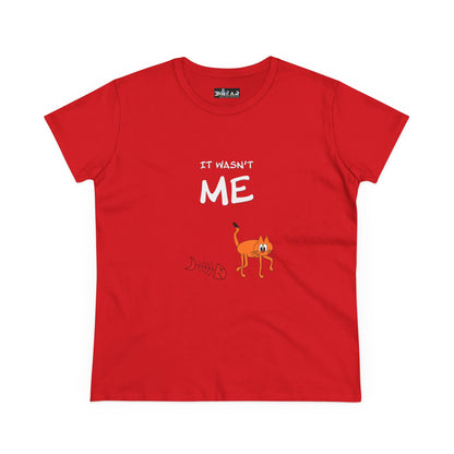 Leo The Cat Didn't Do It. Women's Midweight Cotton Tee