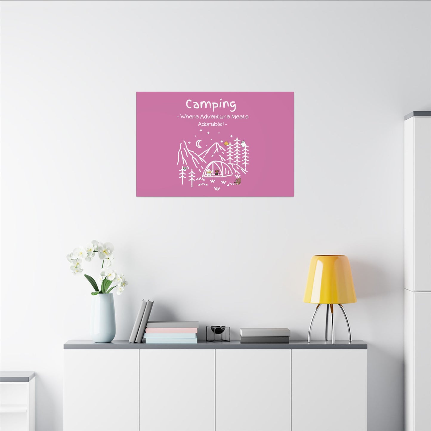 Camping. Where Adventure Meets Cuteness. Canvas Gallery Wraps