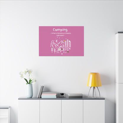 Camping. Where Adventure Meets Cuteness. Canvas Gallery Wraps