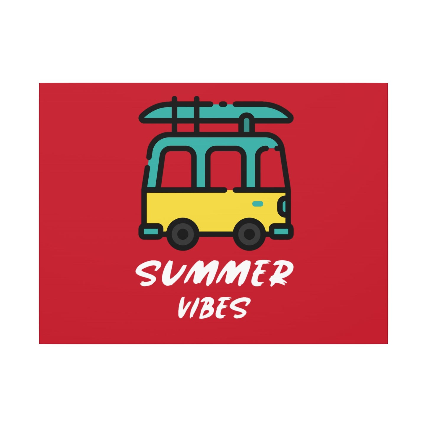 Summer Vibes Canoe on Van. Canvas Gallery Wraps
