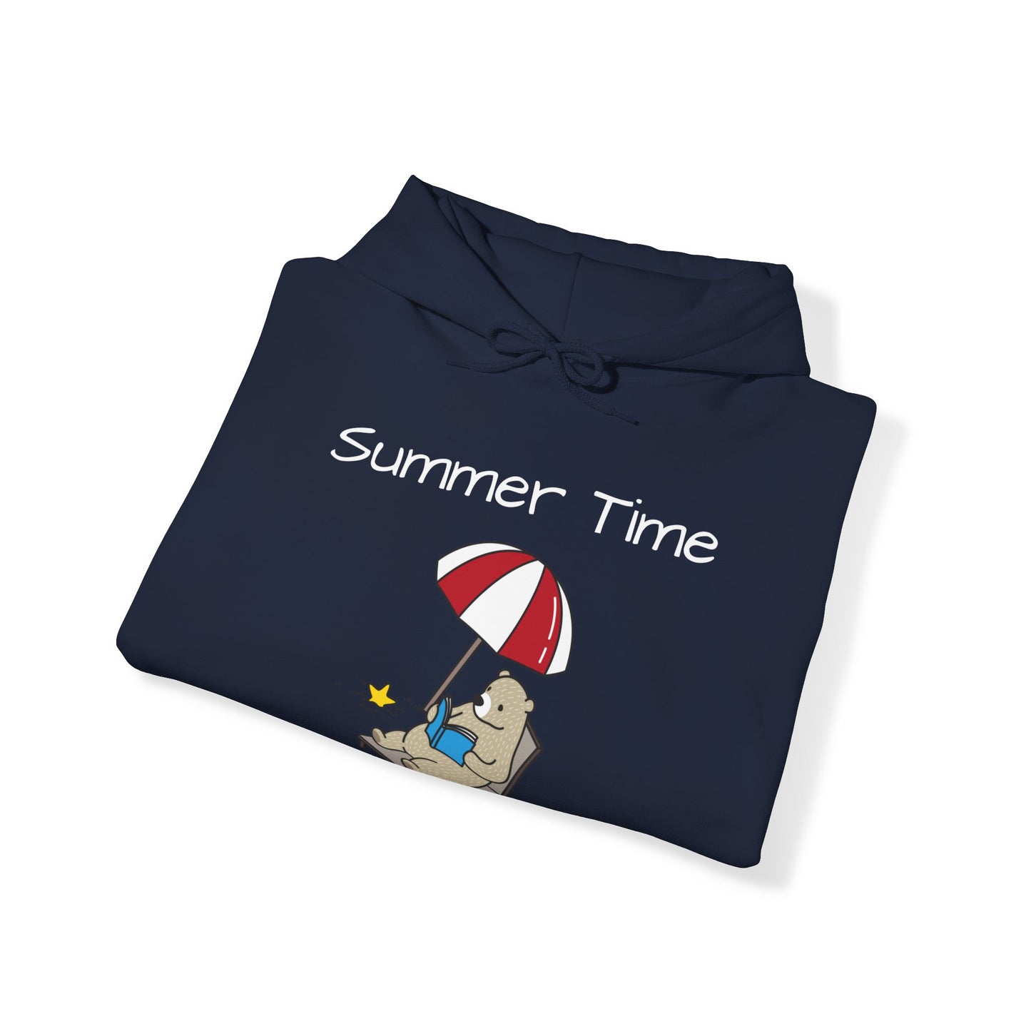 Summertime. Bear. Unisex Hooded Sweatshirt.