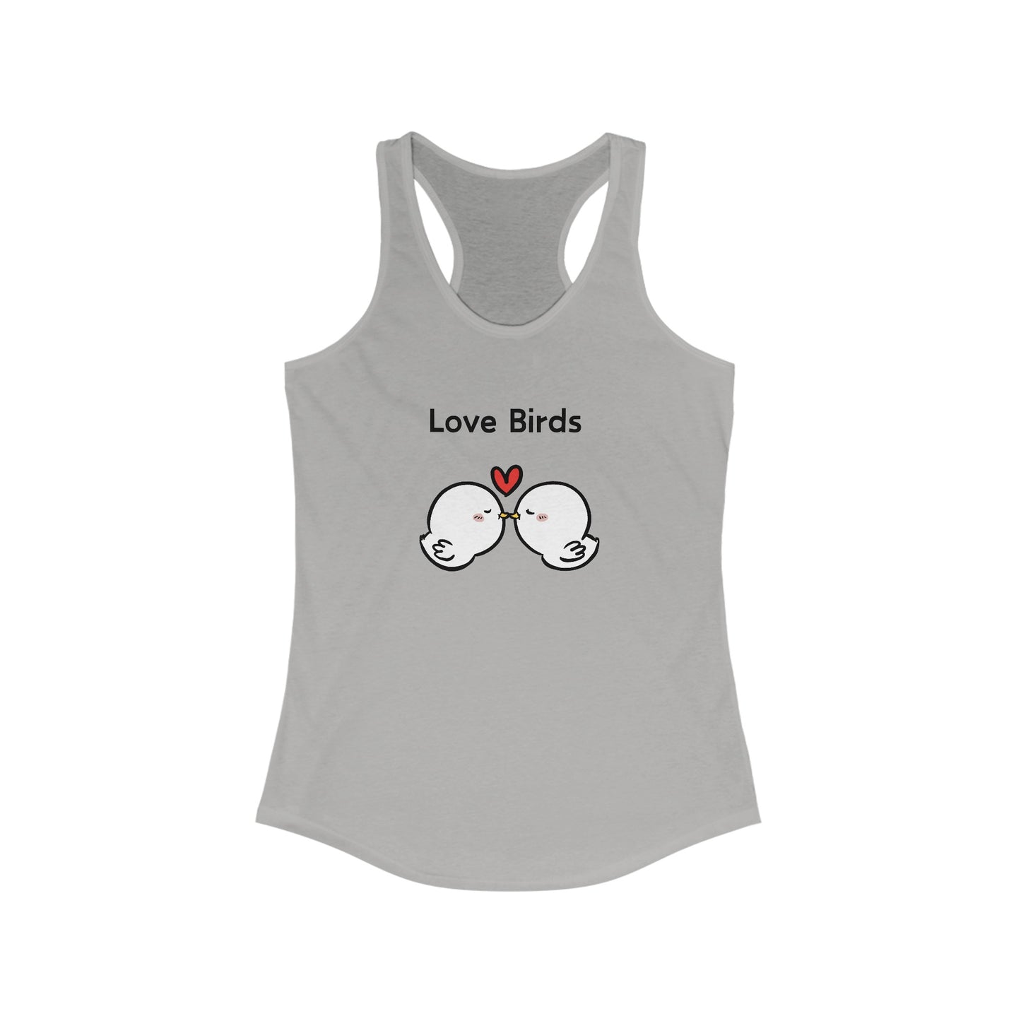 White Canary Love Birds. Women's Ideal Racerback Tank