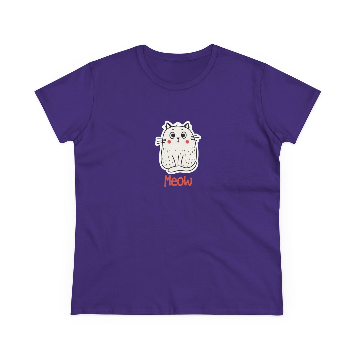 Loki The Cat. Meow. Women's Midweight Cotton Tee