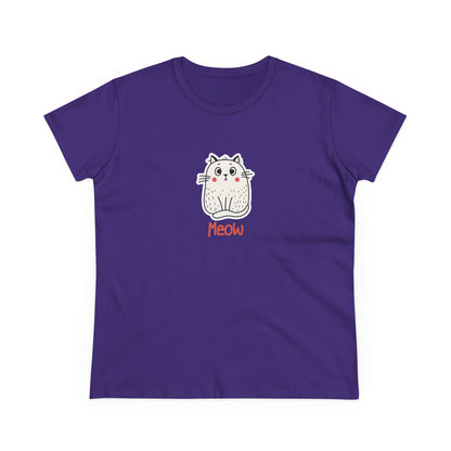 Loki The Cat. Meow. Women's Midweight Cotton Tee