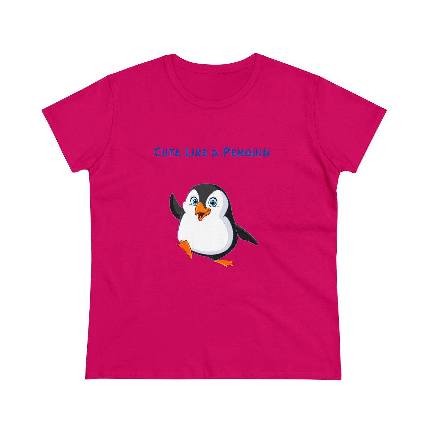 Cute Like a Penguin. Women's Midweight Cotton Tee