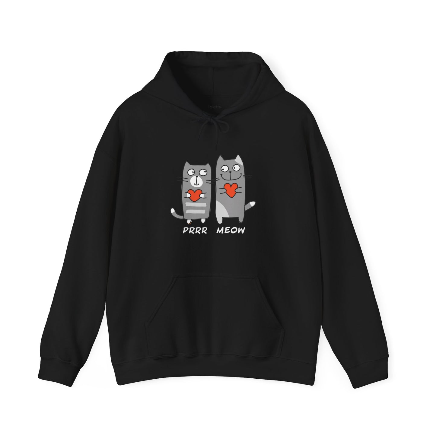 Happy Cat's. Prrr Meow. Unisex Hooded Sweatshirt.