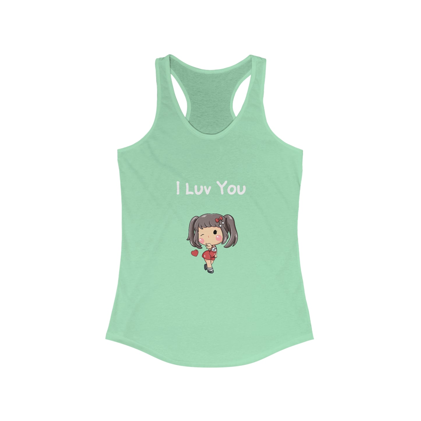 I Luv You. Women's Ideal Racerback Tank