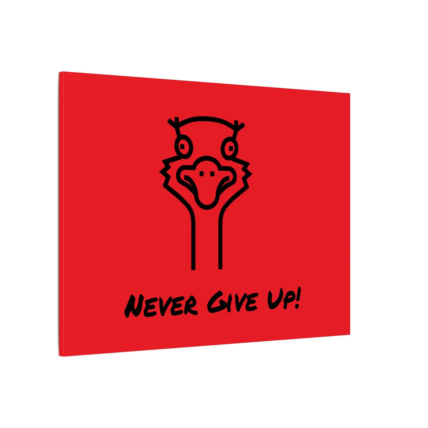 Oscar The Ostrich and JimmyV Never Gave Up. Canvas Gallery Wraps