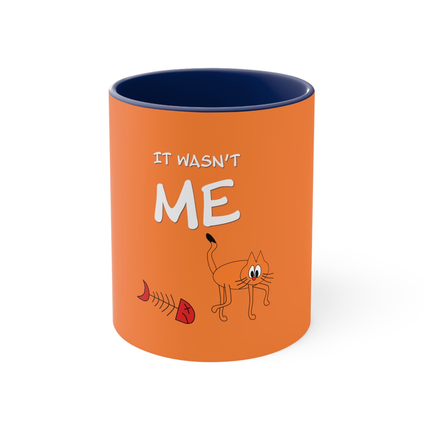 Leo The Cat Didn't Do It. Accent Coffee Mug, 11oz