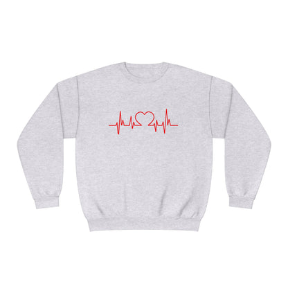 I Love You Heart Beat. Unisex NuBlend® Crewneck Sweatshirt