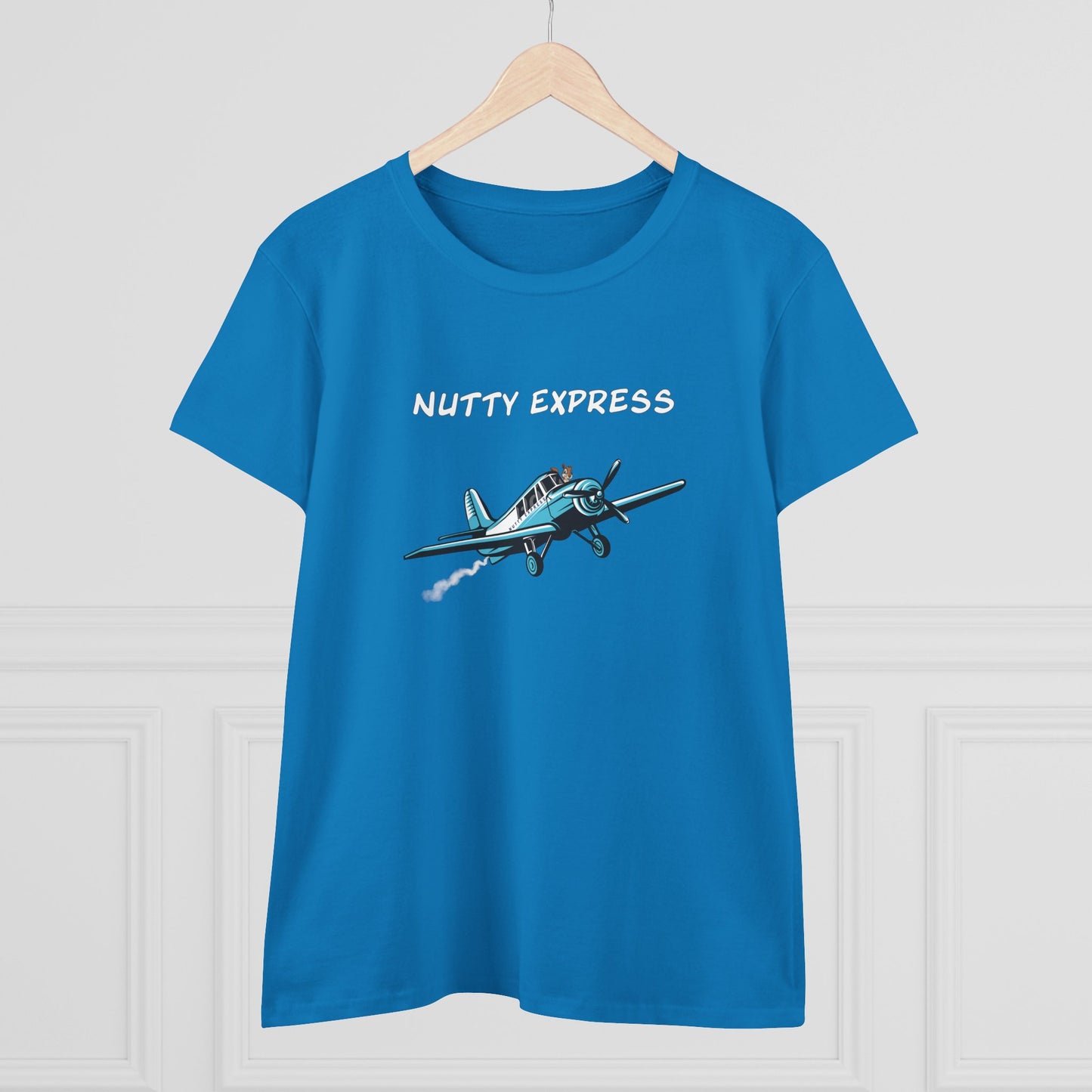 Nutty's Express Delivery. Always On-Time.. Women's Midweight Cotton Tee