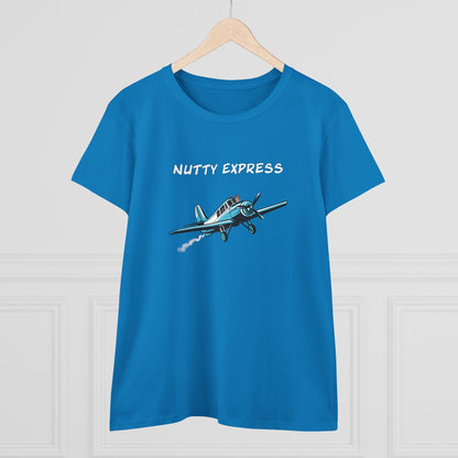 Nutty's Express Delivery. Always On-Time.. Women's Midweight Cotton Tee