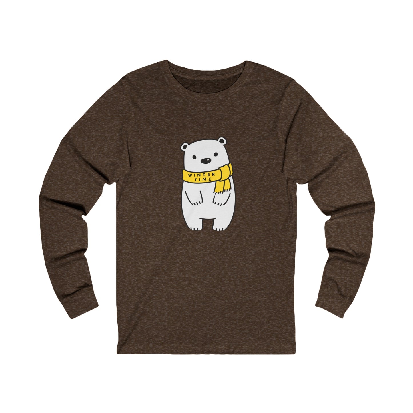 Winter Time BK Bear. Unisex Jersey Long Sleeve Tee