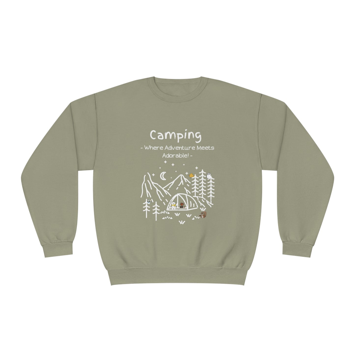 Camping. Where Adventure Meets Adorable. Unisex NuBlend® Crewneck Sweatshirt