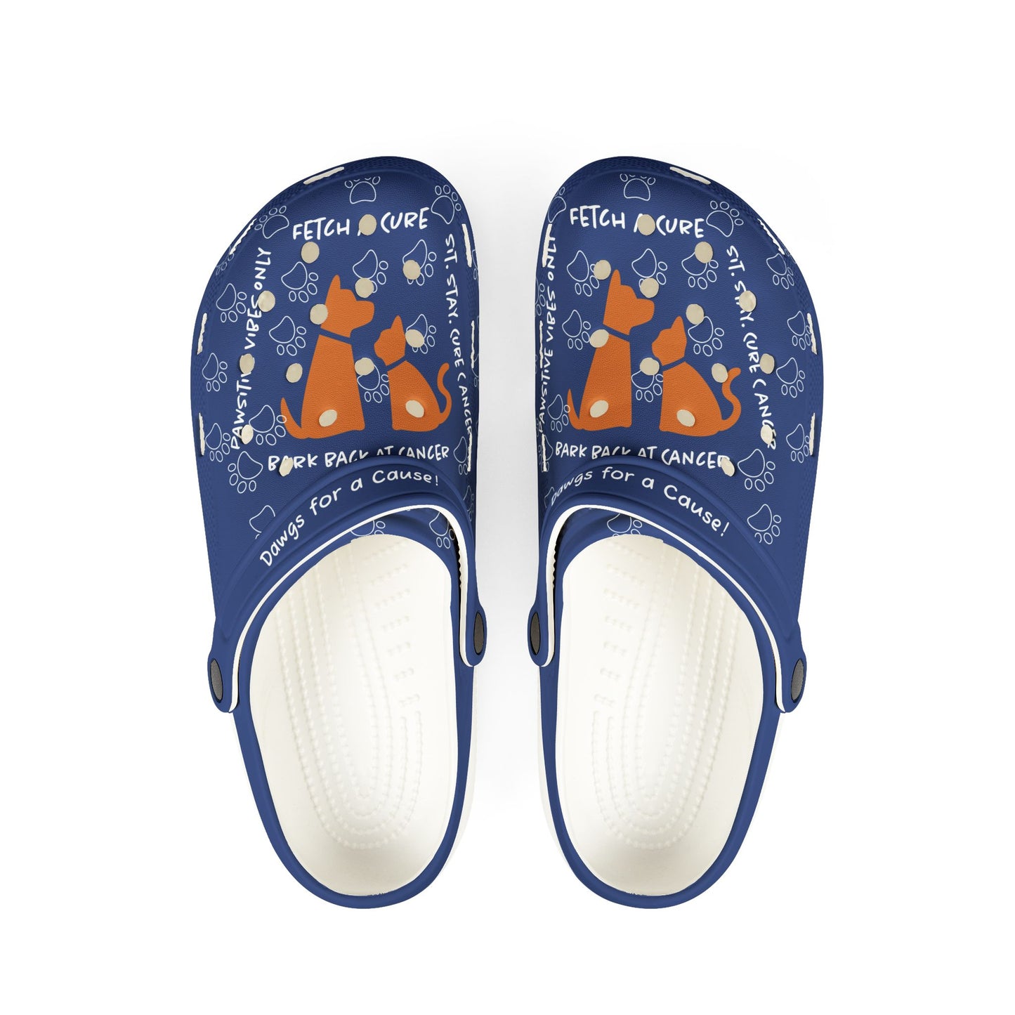 Dogs For A Cause Rubber Clogs. Fetch A Cure Design